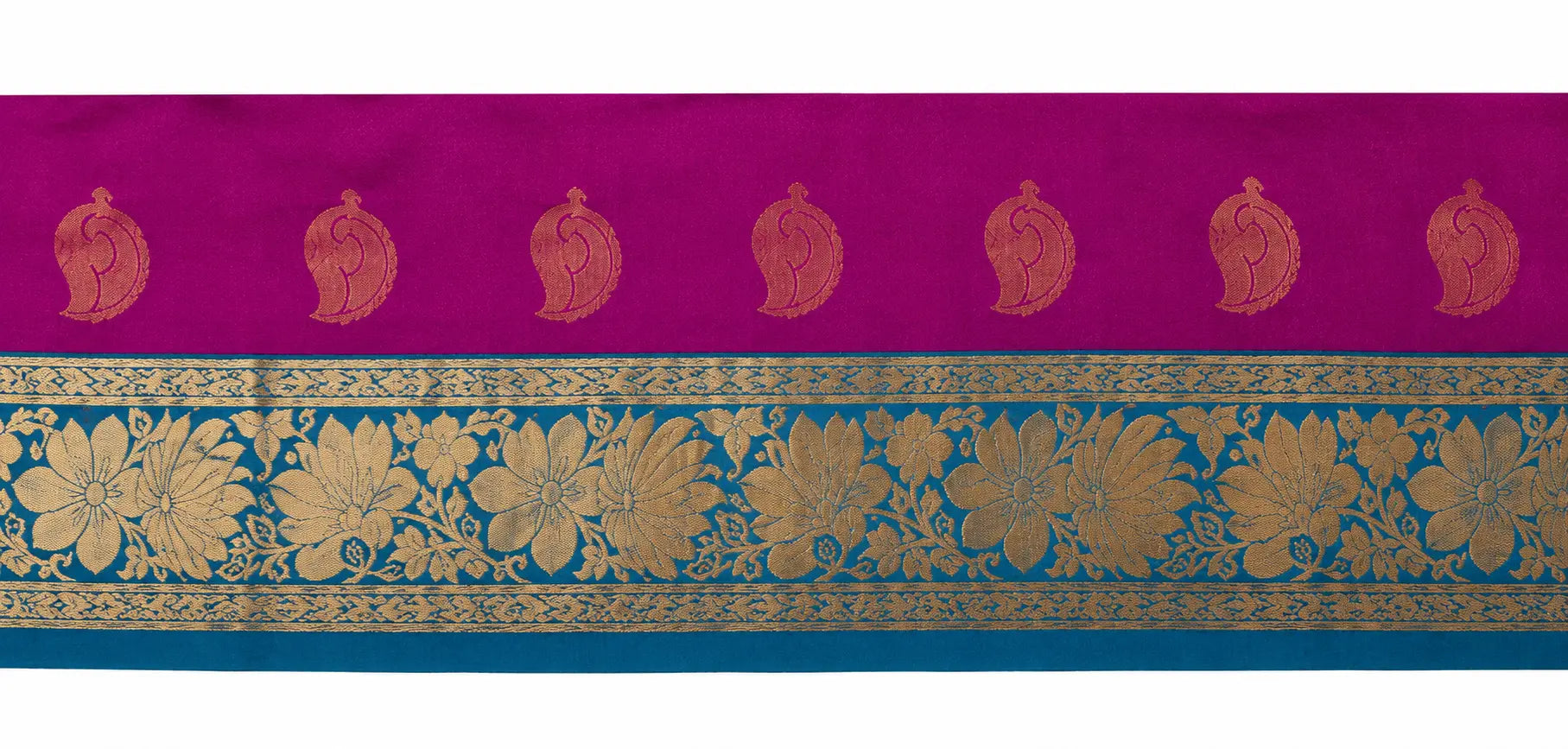 Elegant Magenta Silk Saree