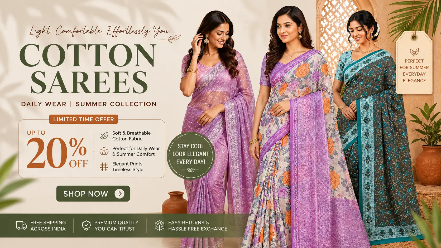 Daily Wear Sarees by PCK Online Store